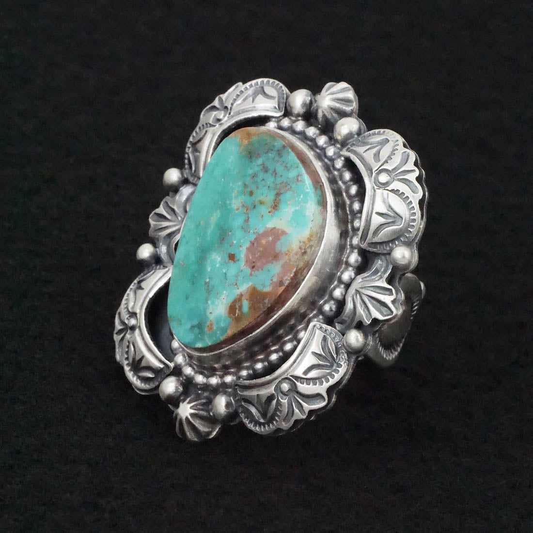 Randy Boyd Turquoise & Sterling Silver Ring Size 7.5