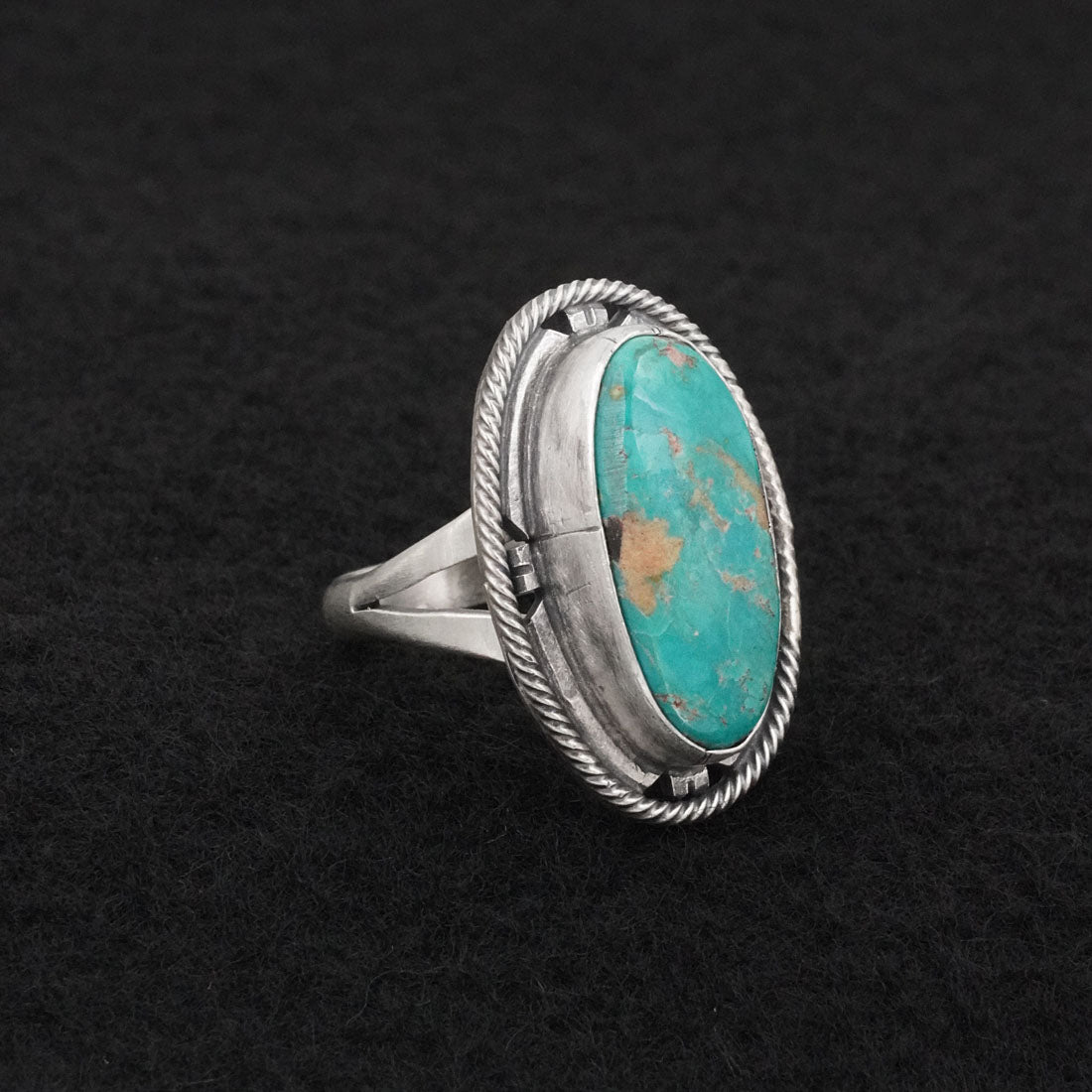 Randy Billy Turquoise & Sterling Silver Ring Size 7