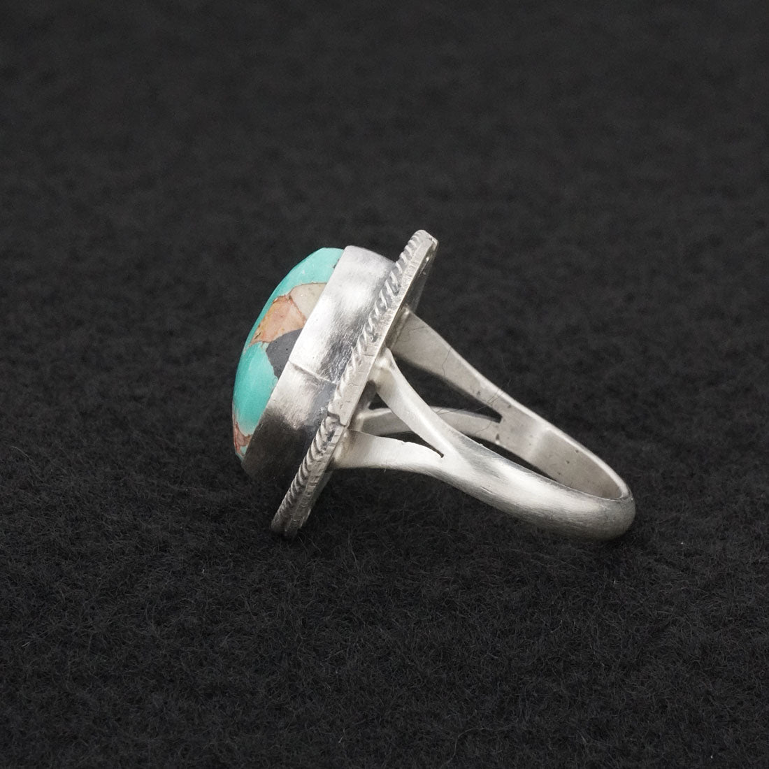 Randy Billy Turquoise & Sterling Silver Ring Size 8