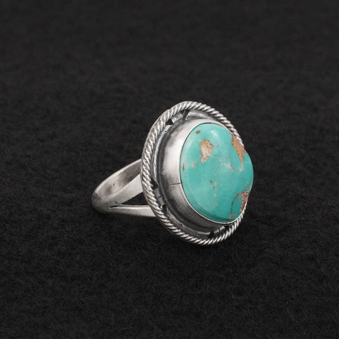 Randy Billy Turquoise & Sterling Silver Ring Size 8