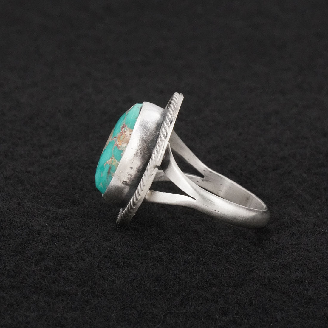Randy Billy Turquoise & Sterling Silver Ring Size 8.5
