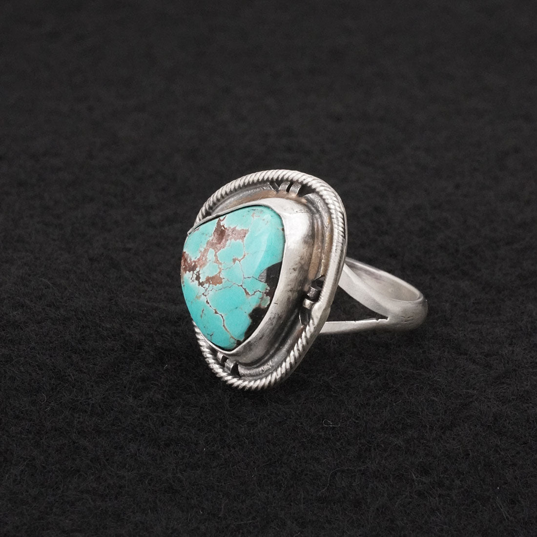 Randy Billy Turquoise & Sterling Silver Ring Size 10