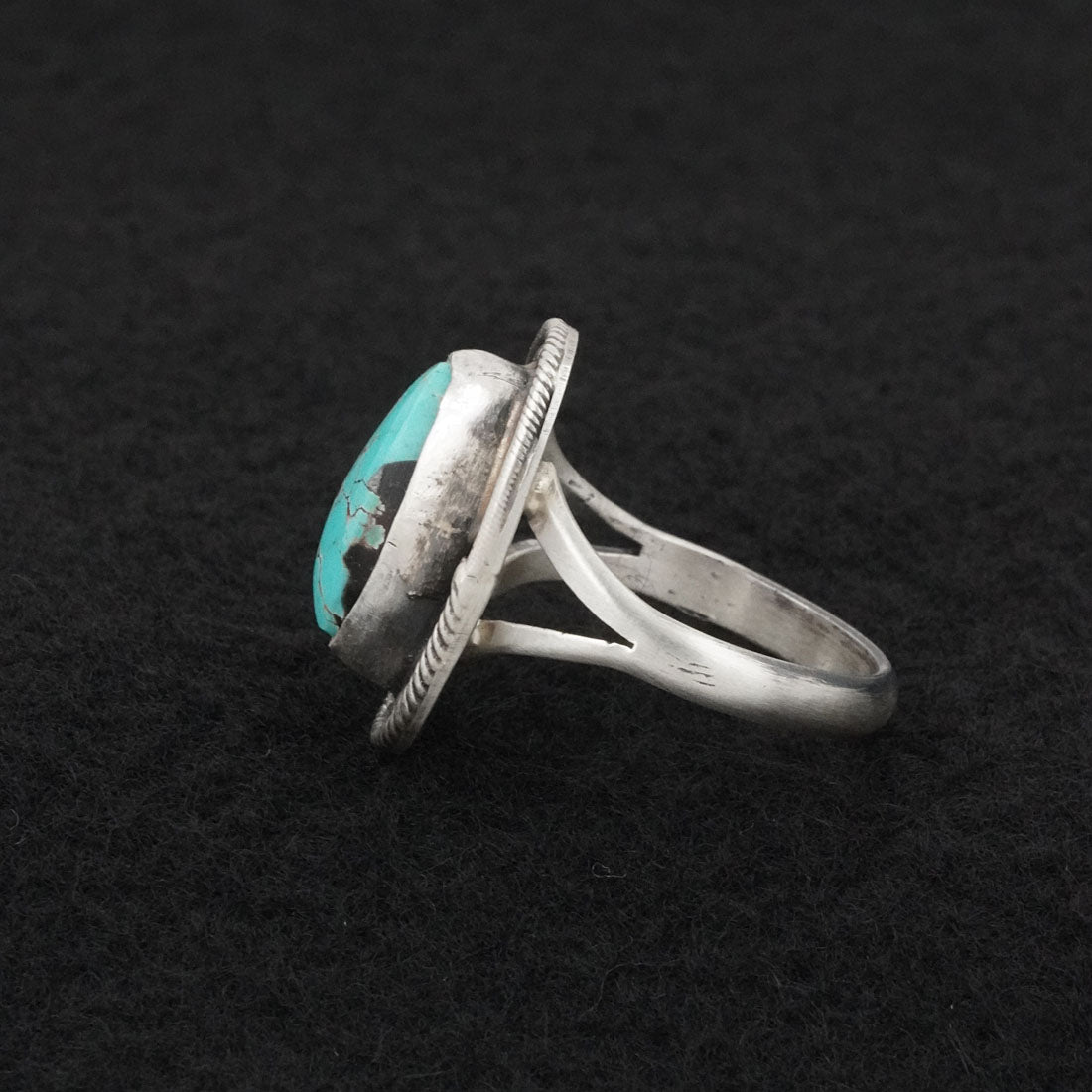Randy Billy Turquoise & Sterling Silver Ring Size 10