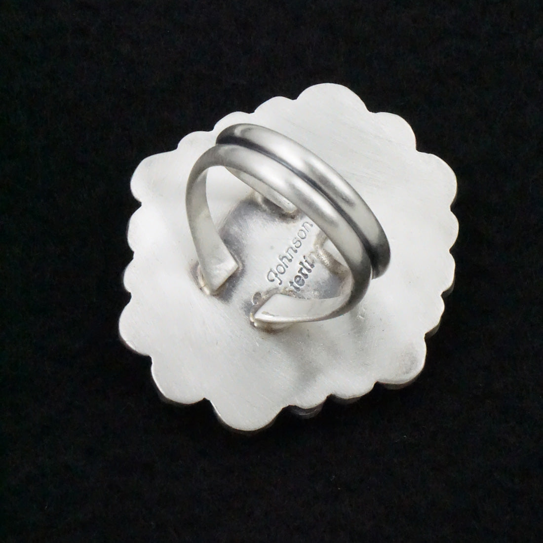 Bobby Johnson Turquoise & Sterling Silver Ring Size 7.5