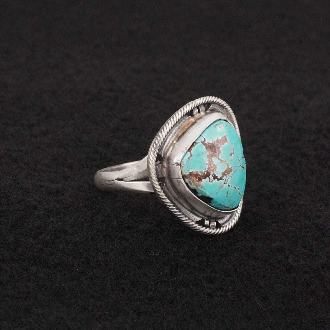Randy Billy Turquoise & Sterling Silver Ring Size 10