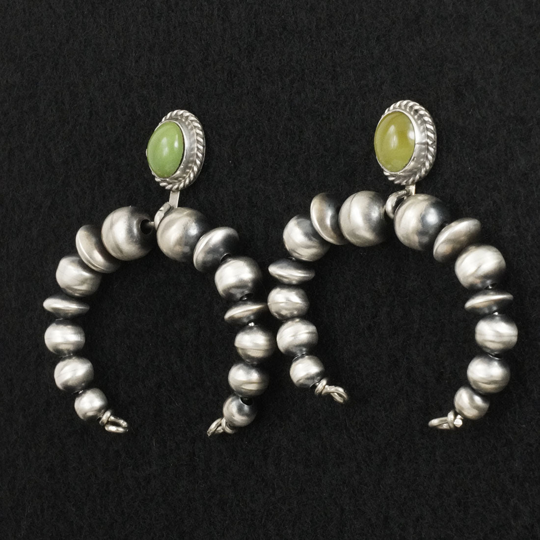 Rena Begay Turquoise & Sterling Silver Navajo Pearl Earrings