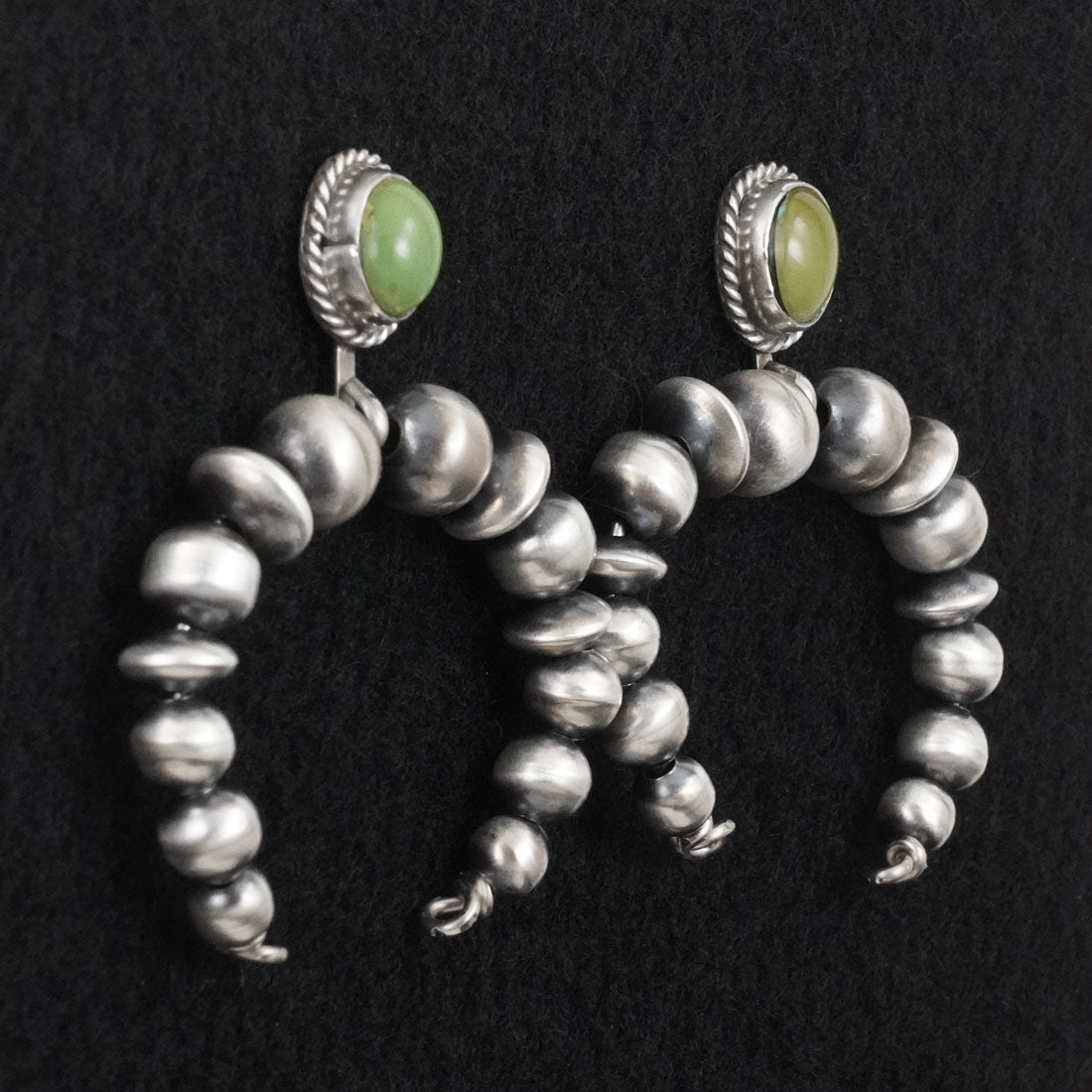 Rena Begay Turquoise & Sterling Silver Navajo Pearl Earrings