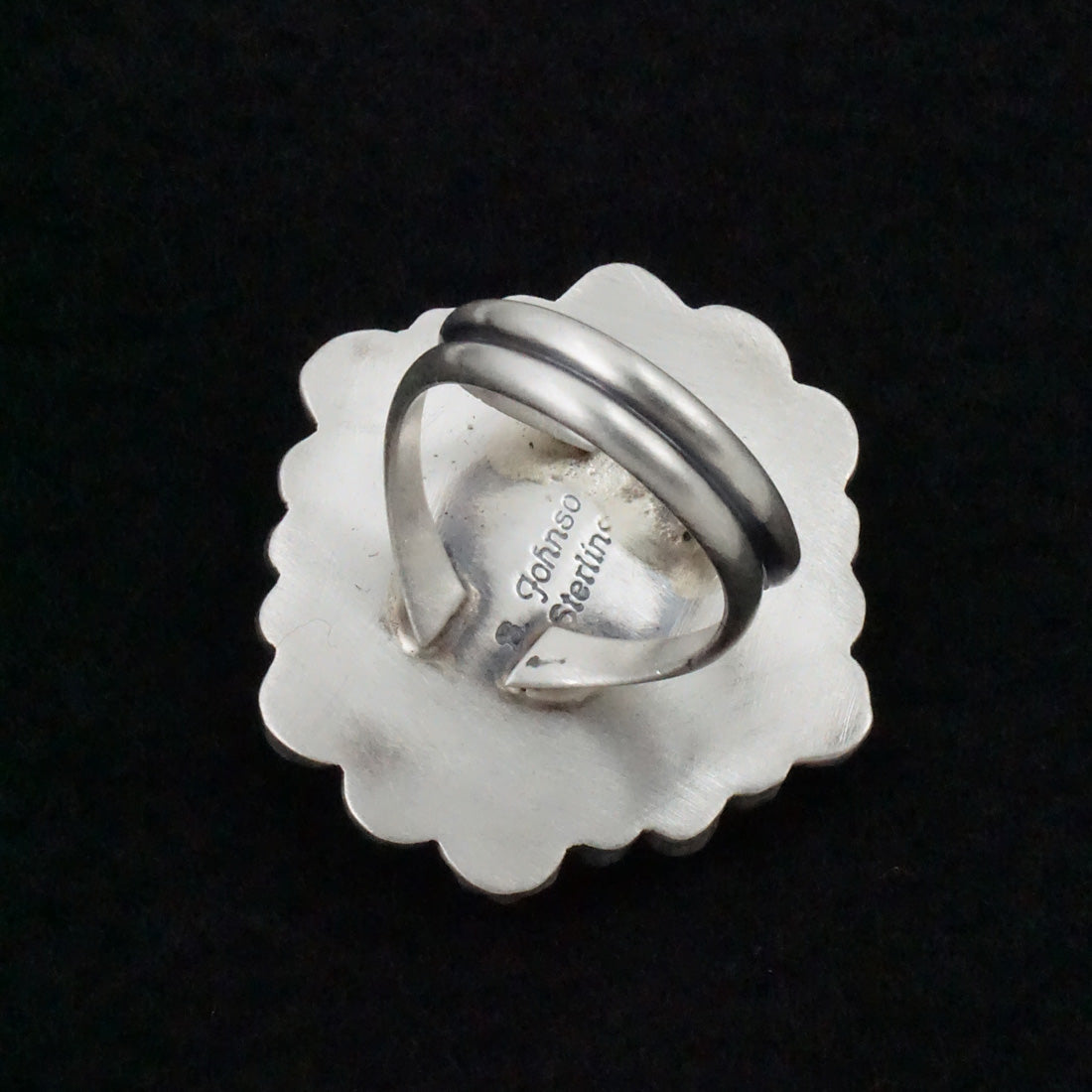 Bobby Johnson Turquoise & Sterling Silver Ring Size 8.5