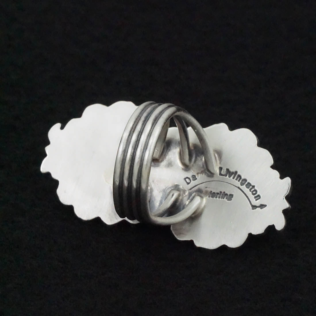 Darrin Livingston Turquoise & Sterling Silver Ring Size 8