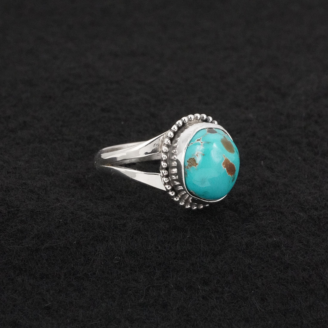 Randy Billy Turquoise & Sterling Silver Ring Size 7
