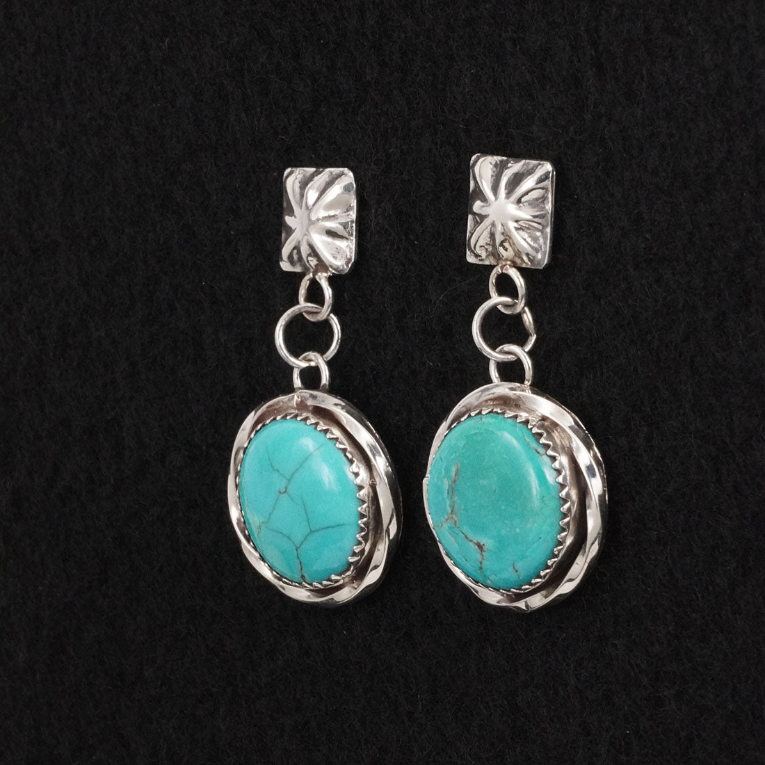 Ernest Hawthorne Turquoise & Sterling Silver Earrings