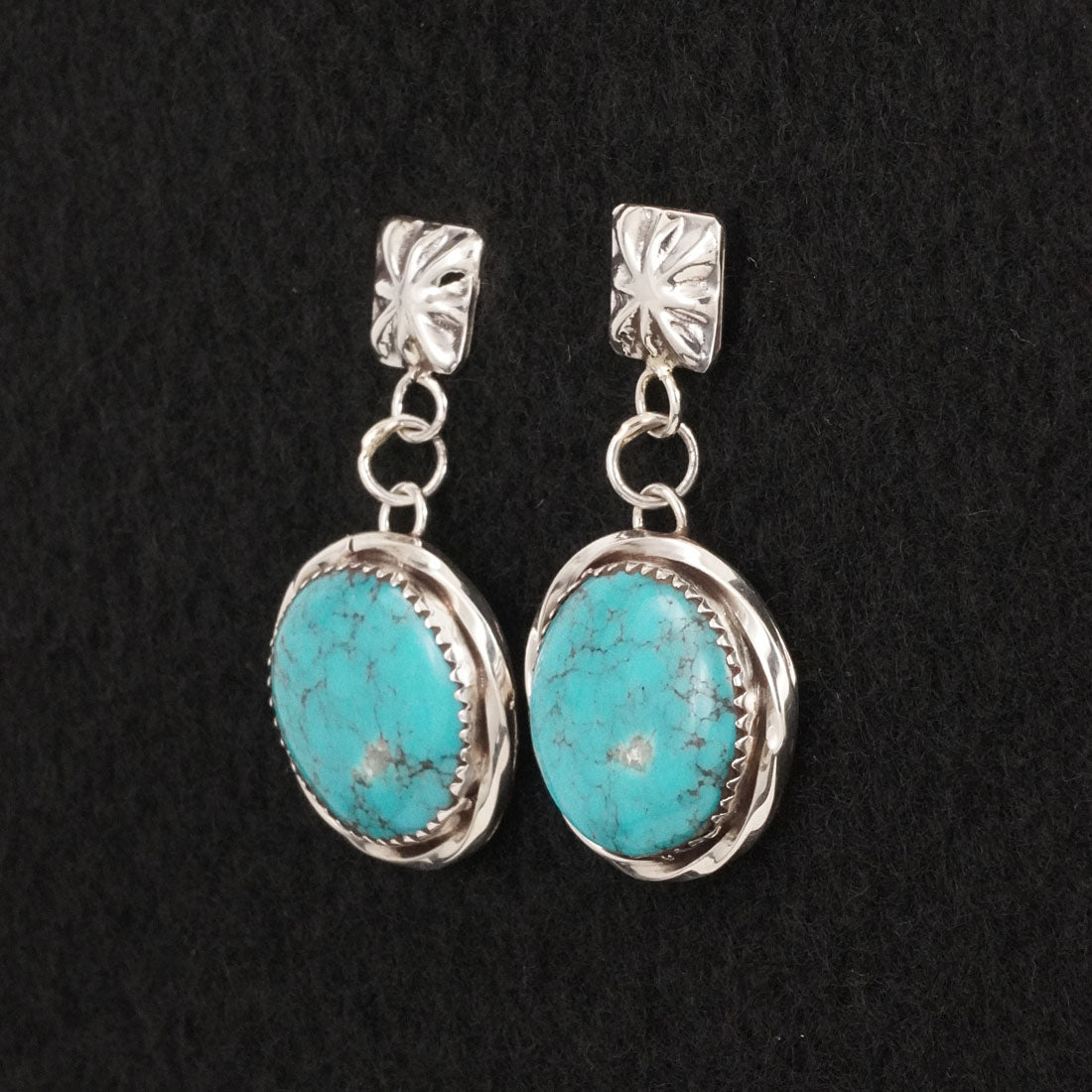 Ernest Hawthorne Turquoise & Sterling Silver Earrings