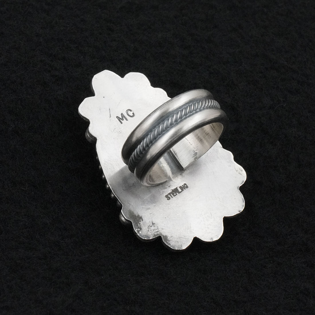 Michael Calladitto Turquoise & Sterling Silver Ring Size 7