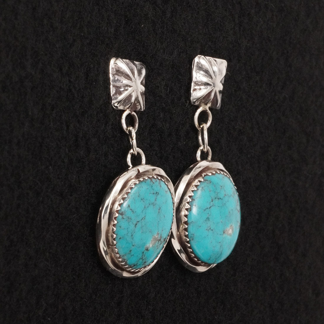 Ernest Hawthorne Turquoise & Sterling Silver Earrings