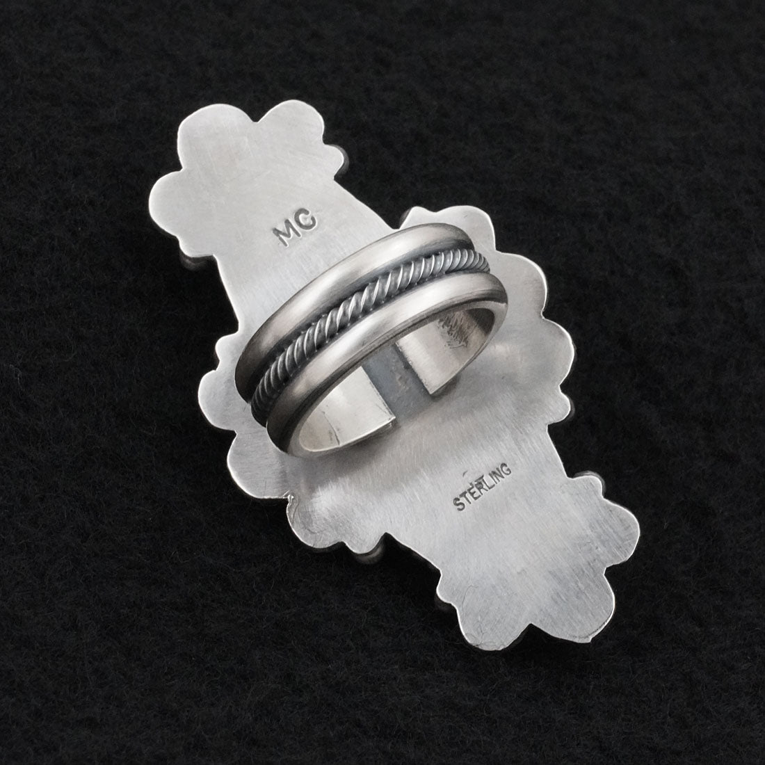 Michael Calladitto Turquoise & Sterling Silver Ring Size 7