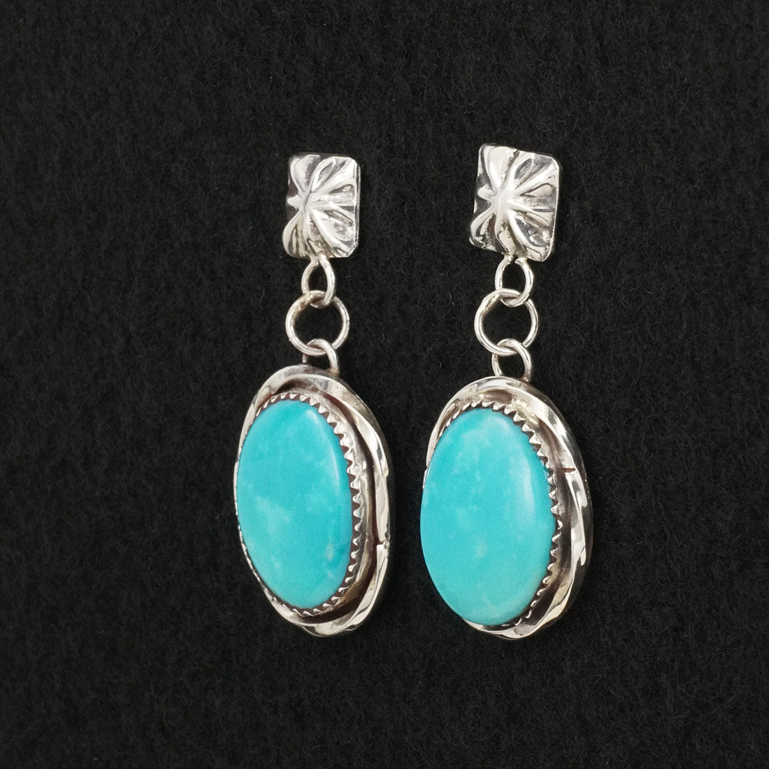 Ernest Hawthorne Turquoise & Sterling Silver Earrings