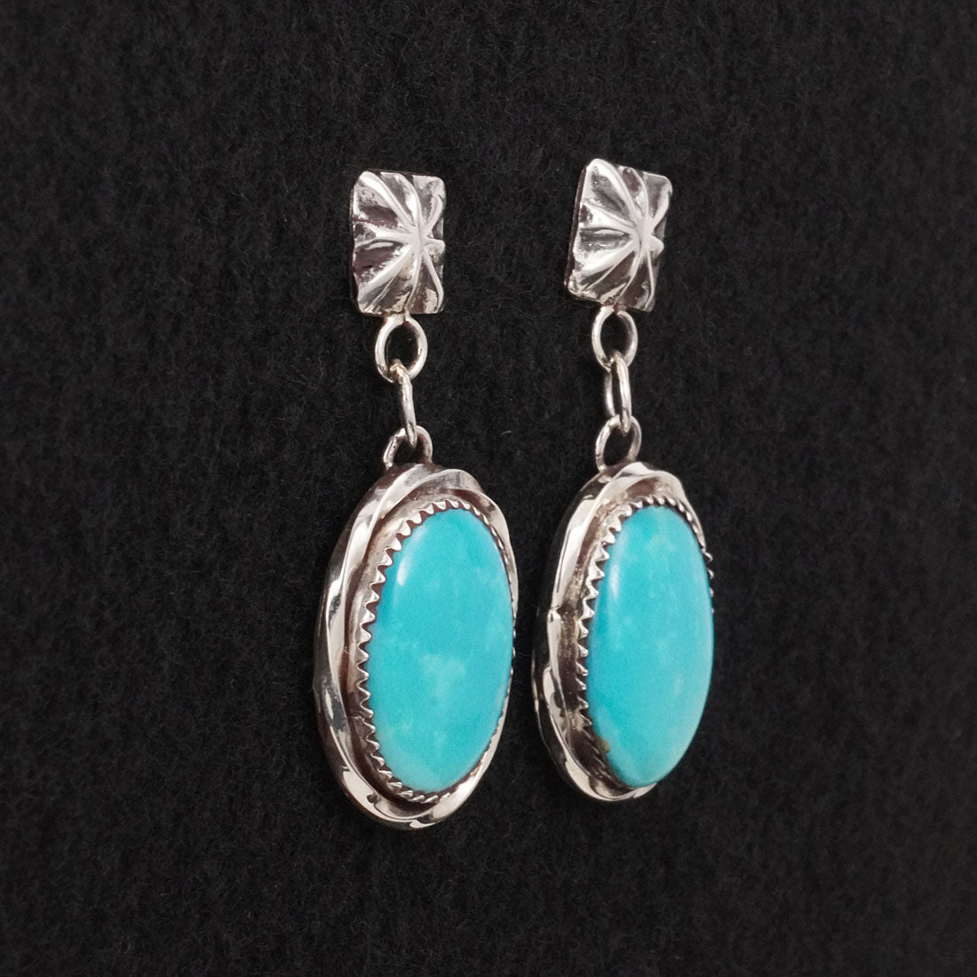 Ernest Hawthorne Turquoise & Sterling Silver Earrings