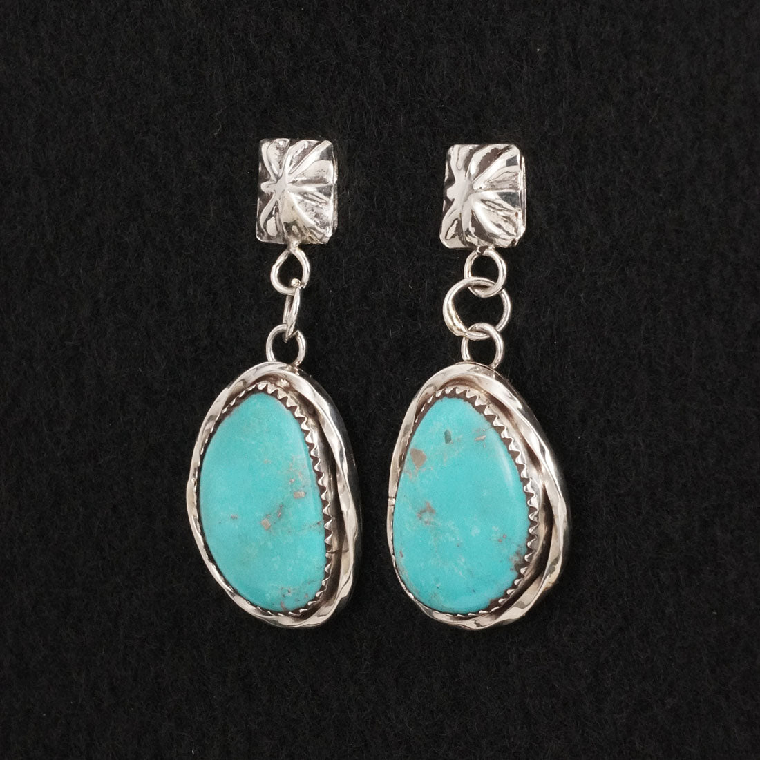 Ernest Hawthorne Turquoise & Sterling Silver Earrings