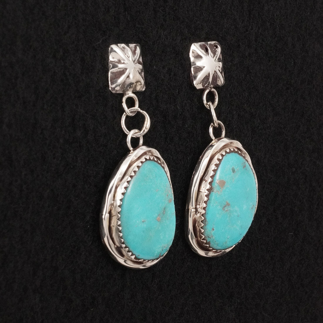 Ernest Hawthorne Turquoise & Sterling Silver Earrings
