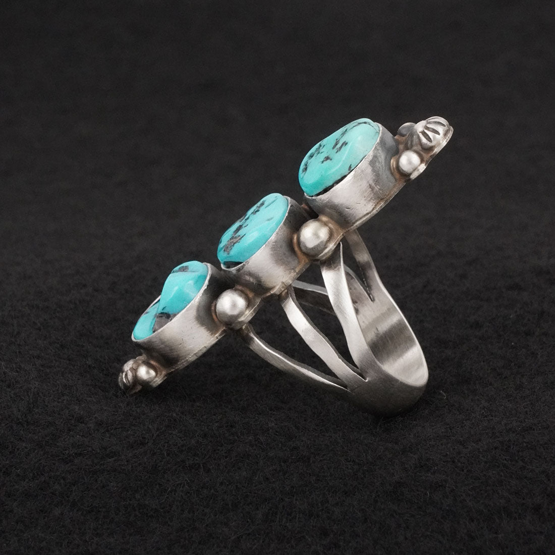 Kathleen Livingston Turquoise & Sterling Silver Ring Sz. 7.5