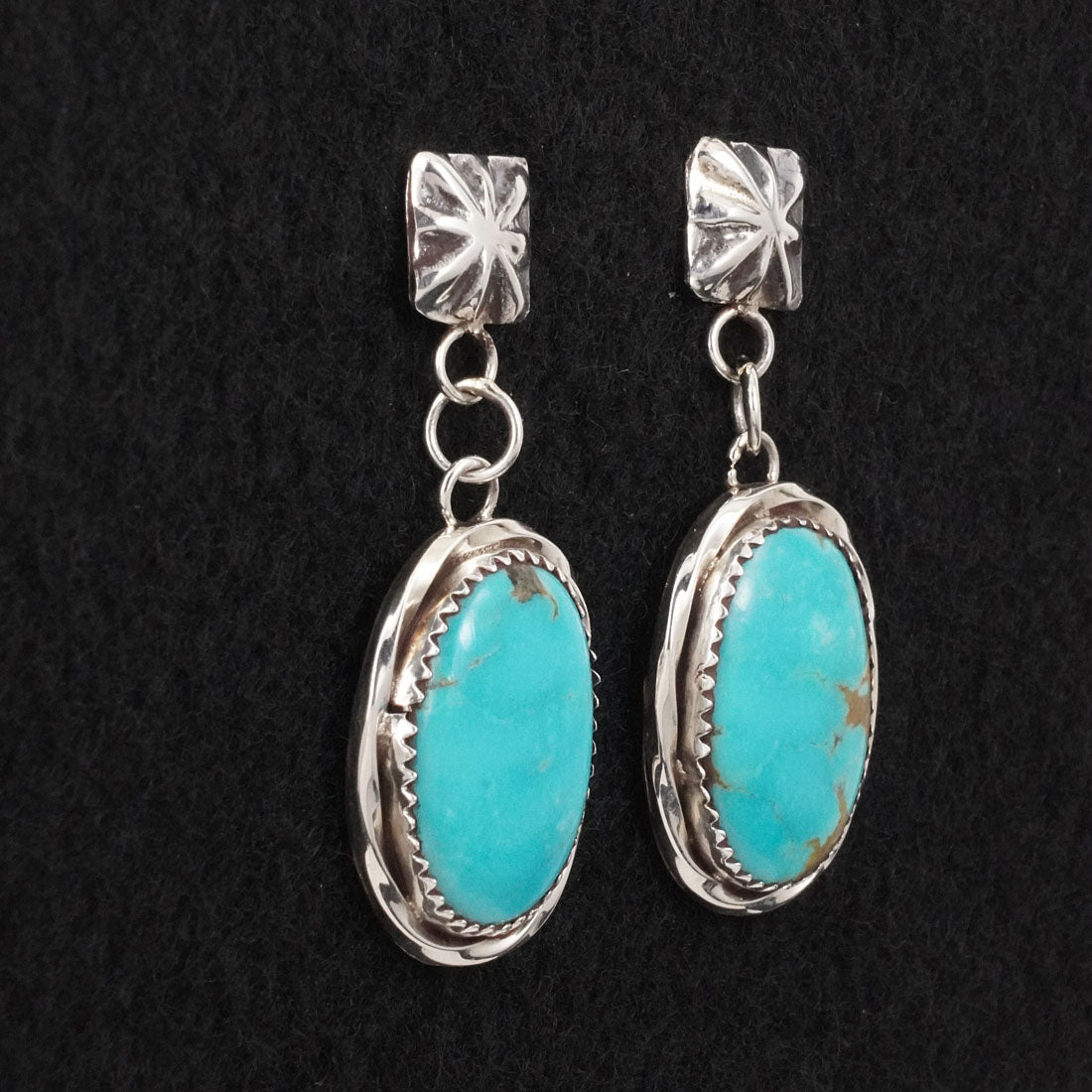 Ernest Hawthorne Turquoise & Sterling Silver Earrings