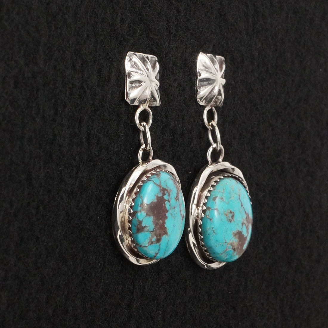 Ernest Hawthorne Turquoise & Sterling Silver Earrings