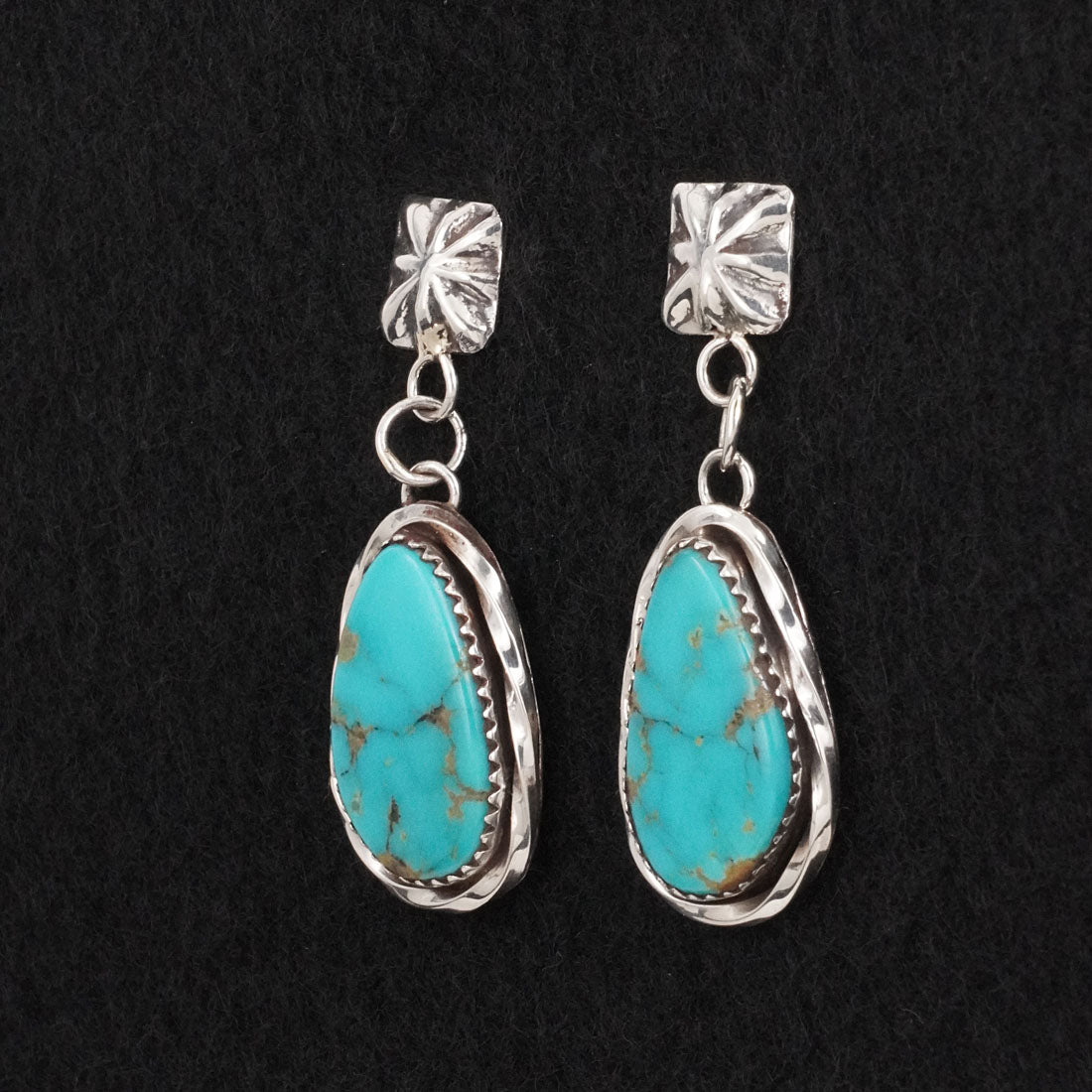 Ernest Hawthorne Turquoise & Sterling Silver Earrings