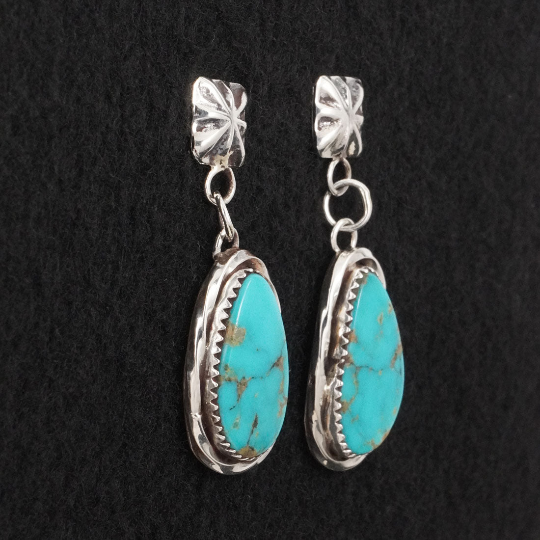 Ernest Hawthorne Turquoise & Sterling Silver Earrings