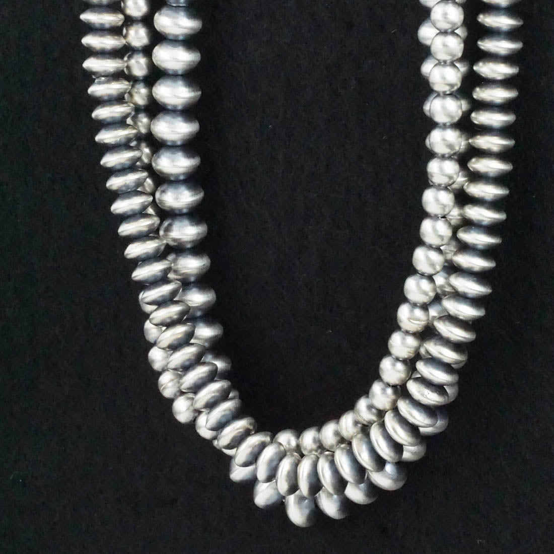 Dorinda Mariano Sterling Silver Navajo Pearl Necklace 24"