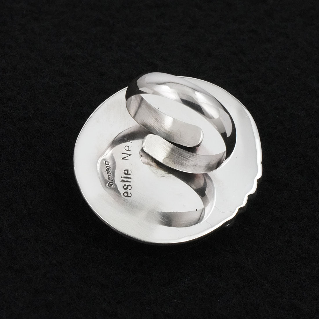 Leslie Nez Turquoise & Sterling Silver Ring Adjustable