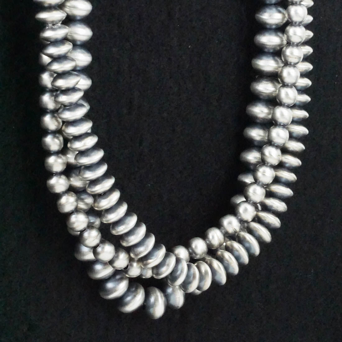Dorinda Mariano Sterling Silver Navajo Pearl Necklace 24"