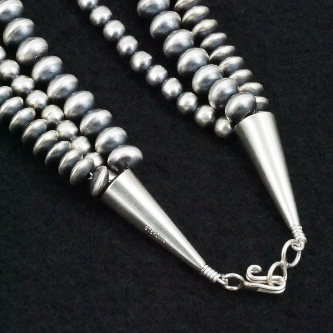Dorinda Mariano Sterling Silver Navajo Pearl Necklace 24"
