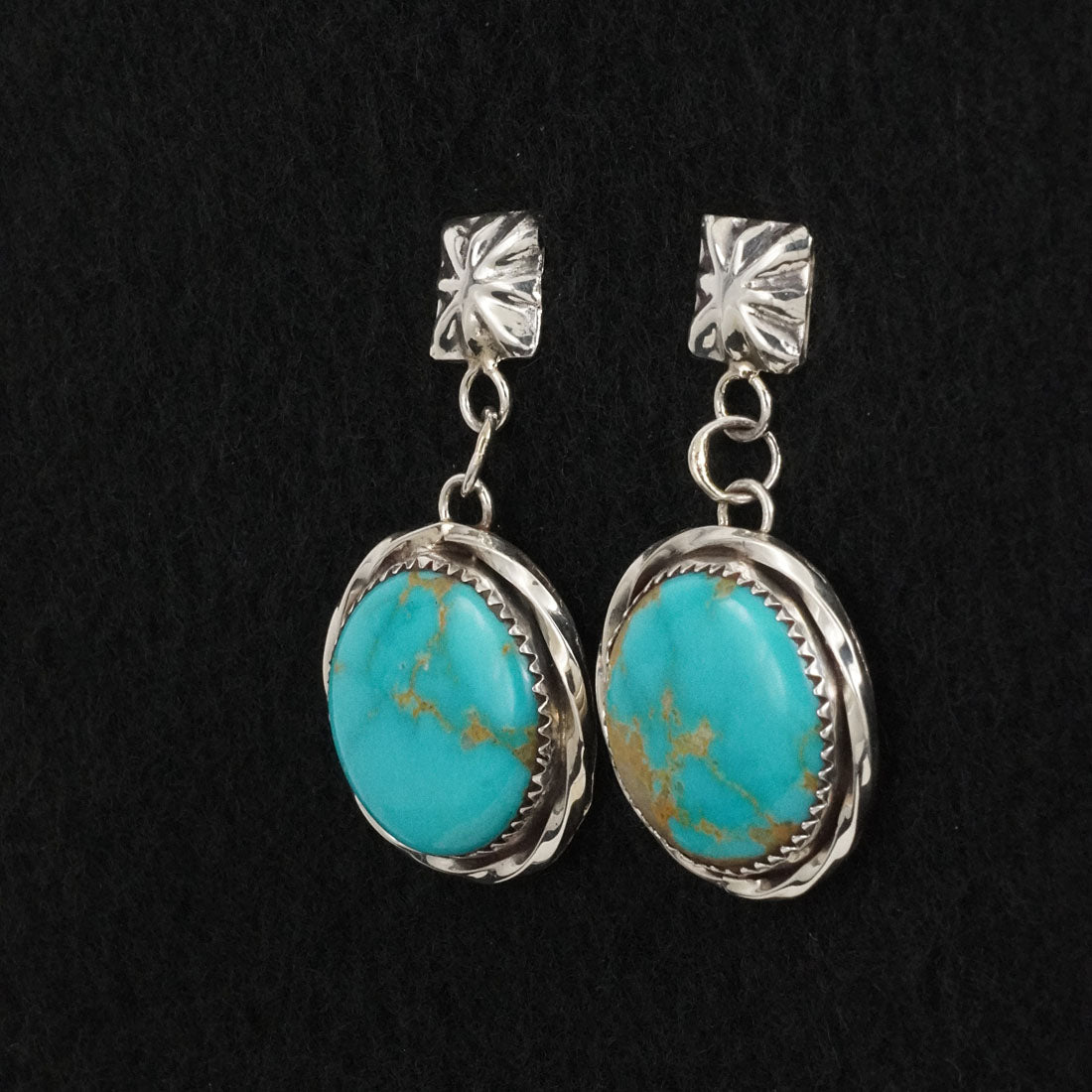 Ernest Hawthorne Turquoise & Sterling Silver Earrings