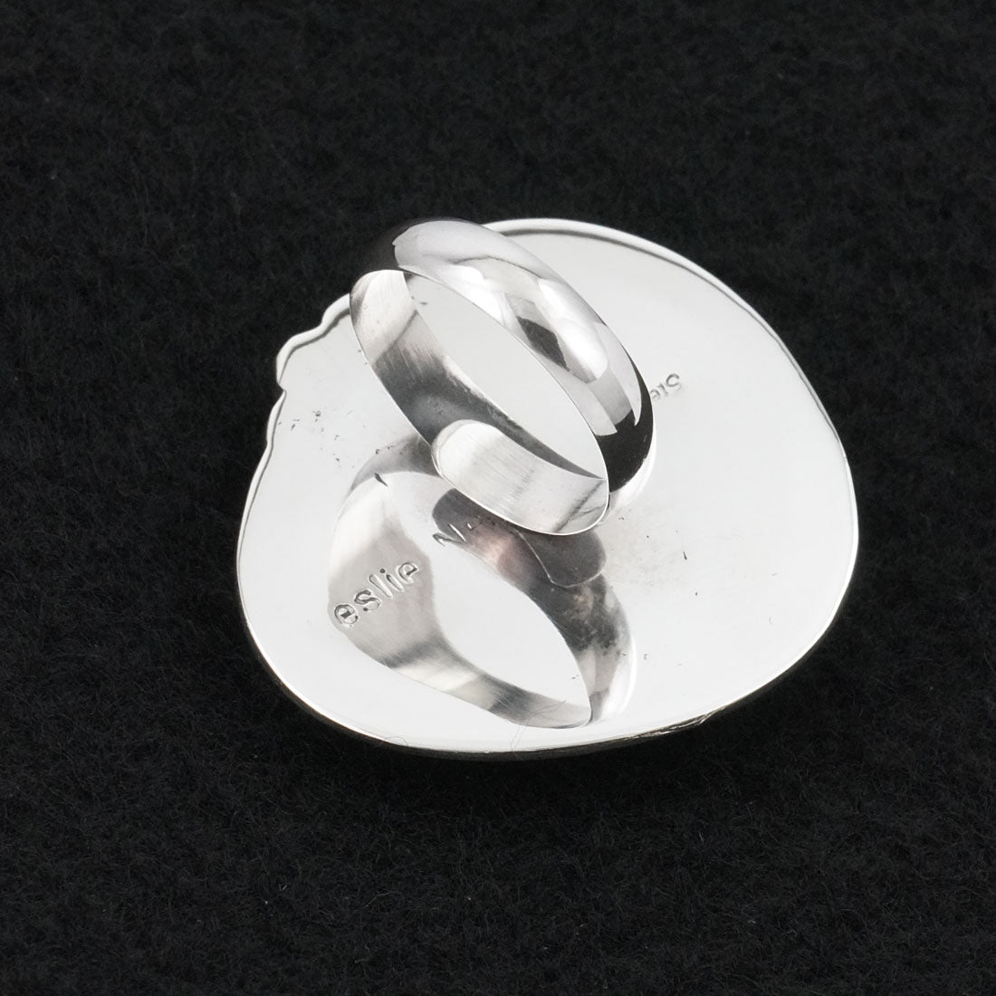 Leslie Nez Turquoise & Sterling Silver Ring Adjustable
