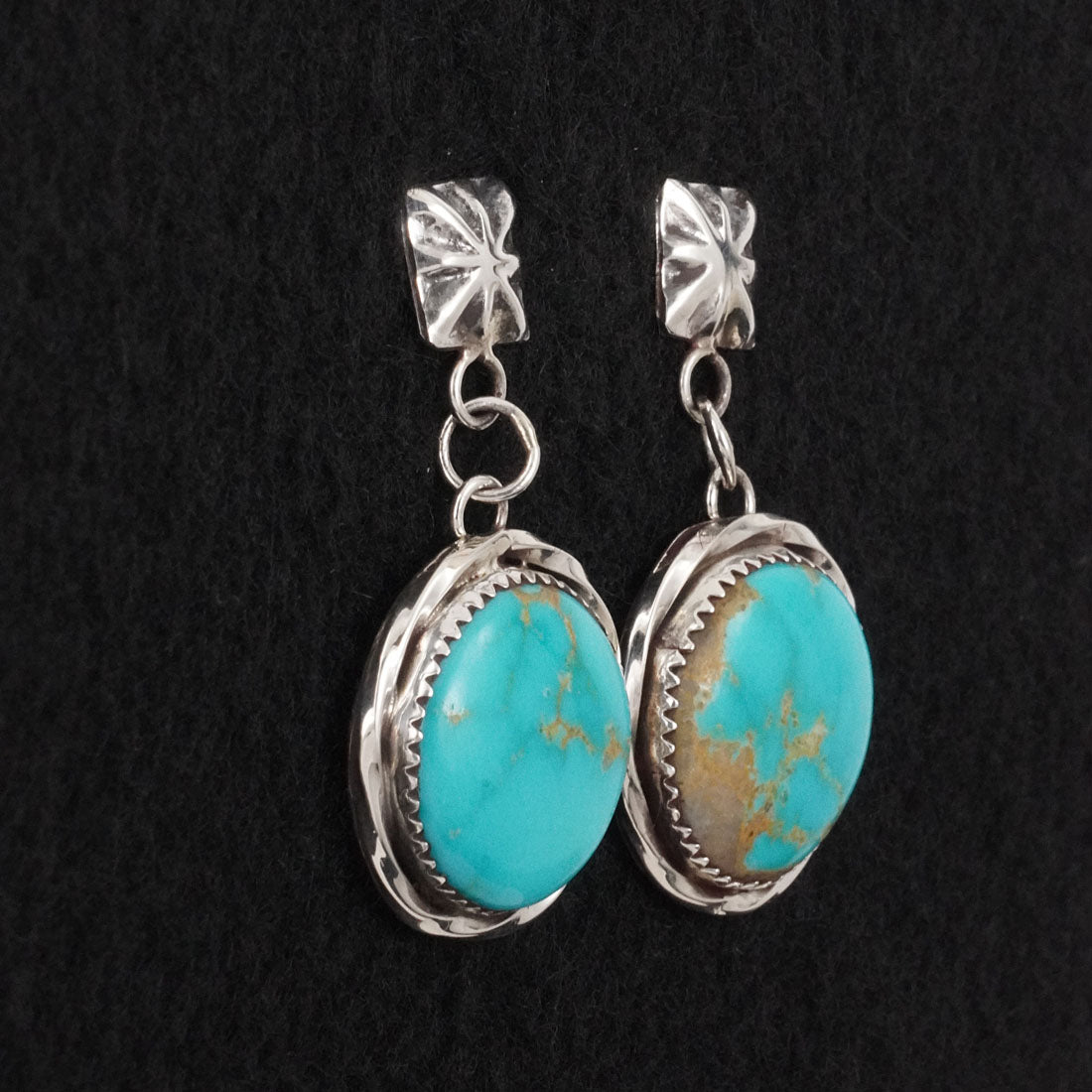 Ernest Hawthorne Turquoise & Sterling Silver Earrings