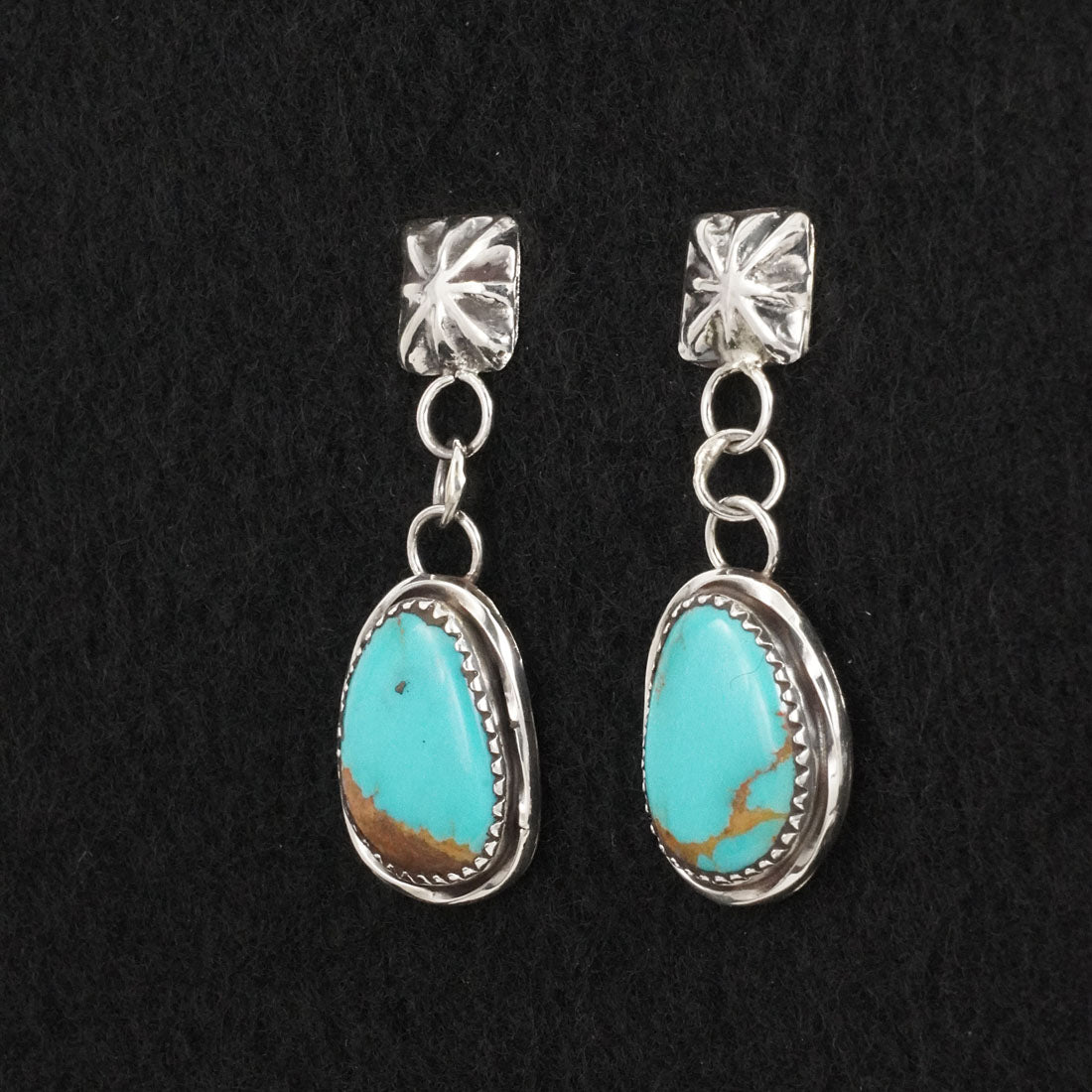 Ernest Hawthorne Turquoise & Sterling Silver Earrings