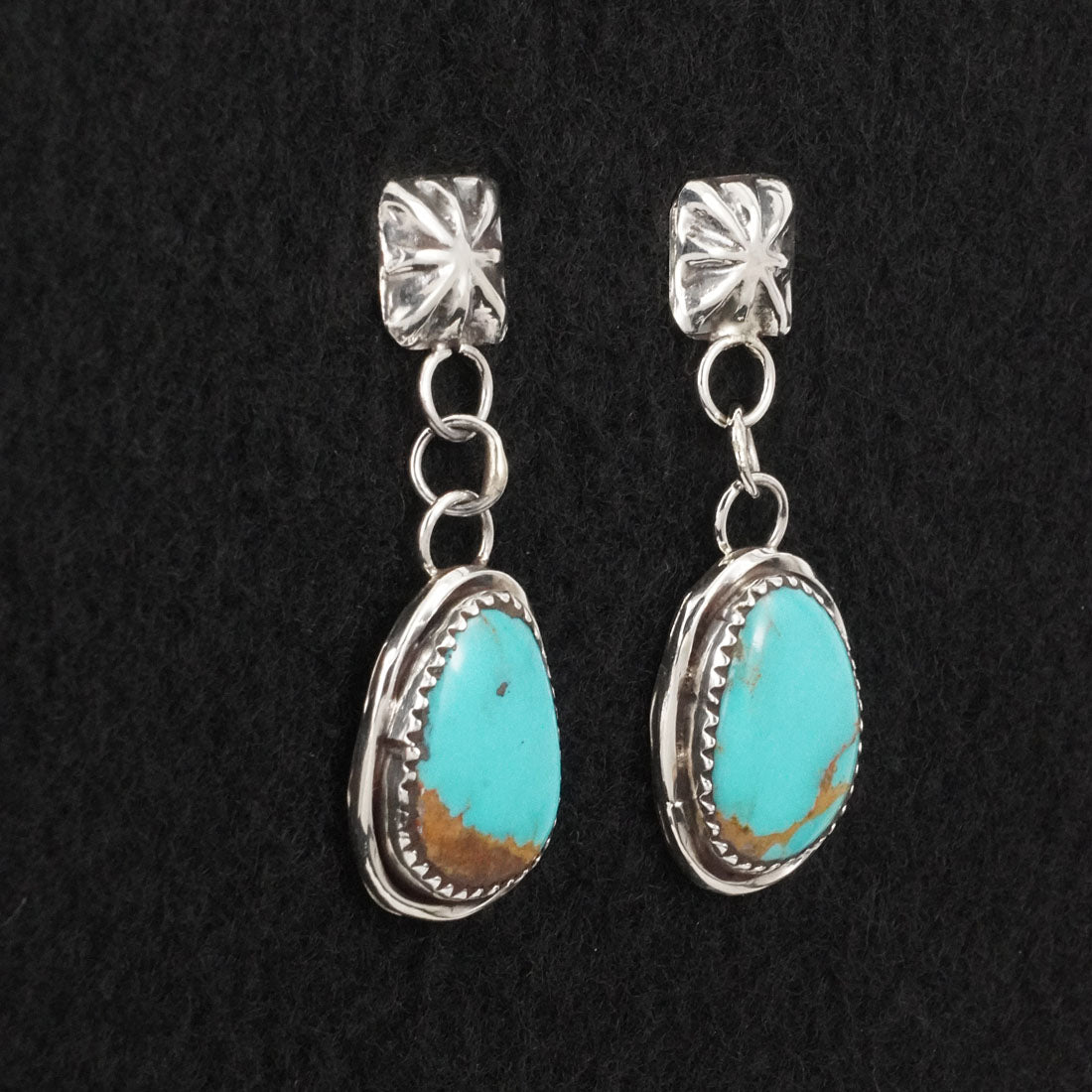 Ernest Hawthorne Turquoise & Sterling Silver Earrings