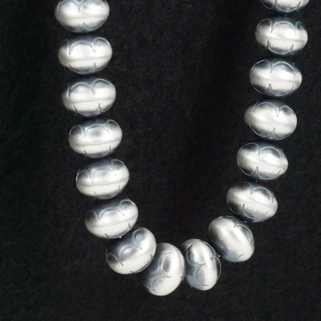 Dorinda Mariano Sterling Silver Navajo Pearl Necklace 20"