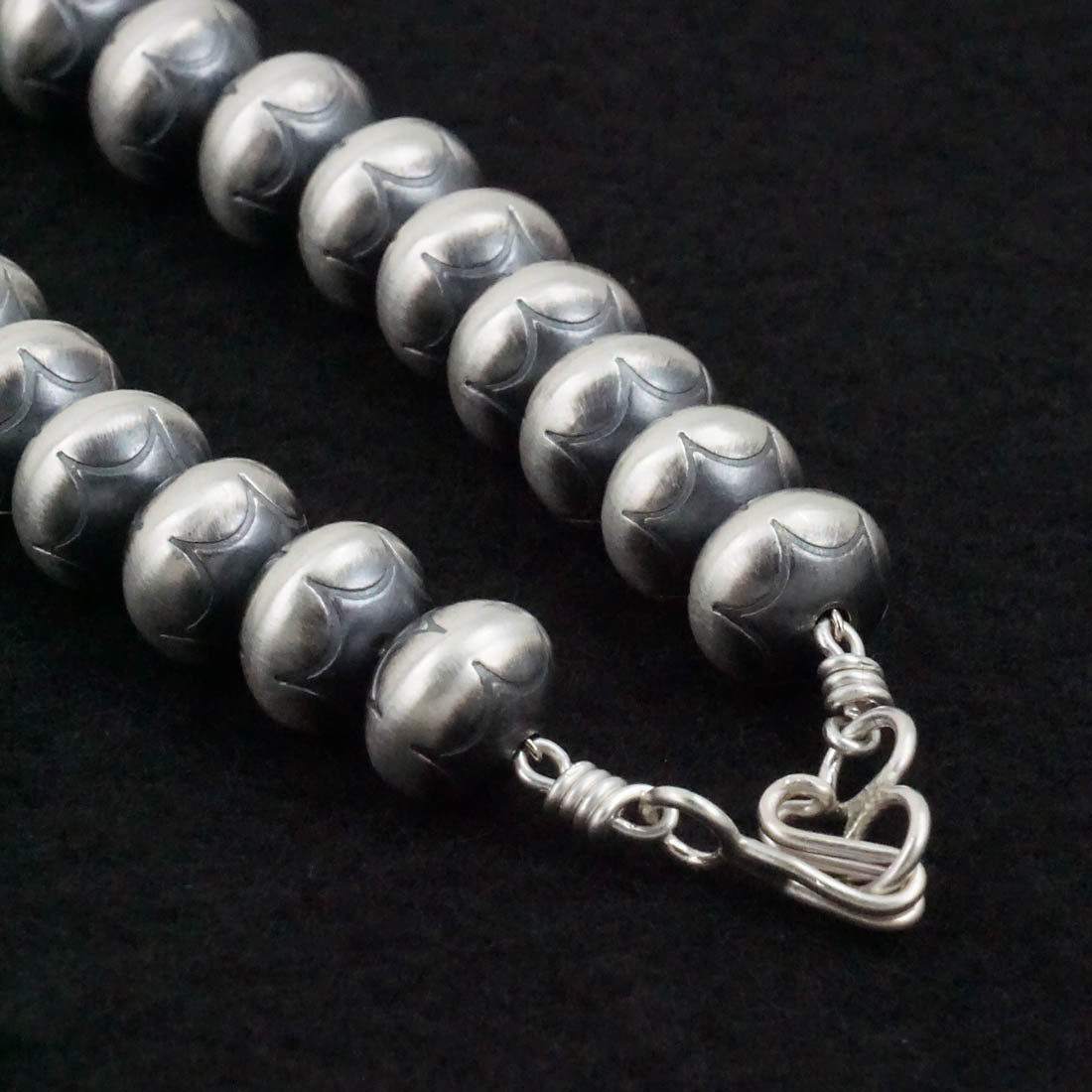 Dorinda Mariano Sterling Silver Navajo Pearl Necklace 20"
