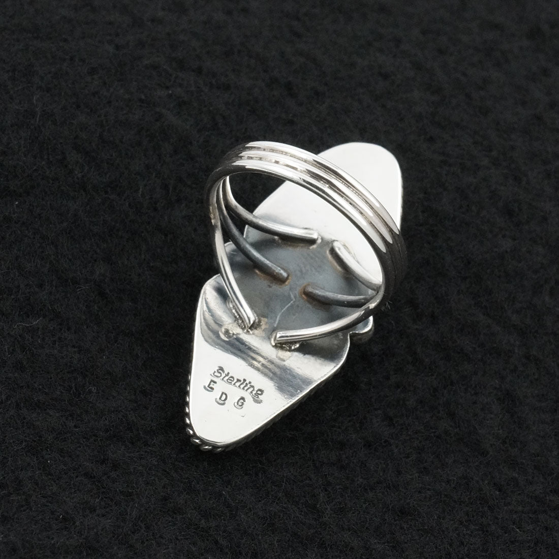 Eugene Gruber Turquoise & Sterling Silver Ring Size 9