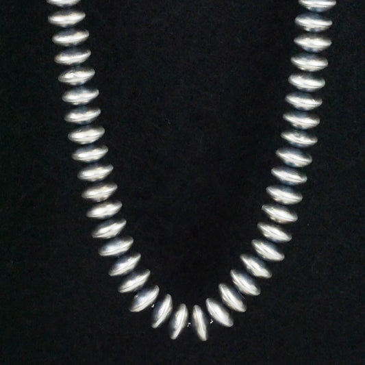 Dorinda Mariano Sterling Silver Navajo Pearl Necklace 24"