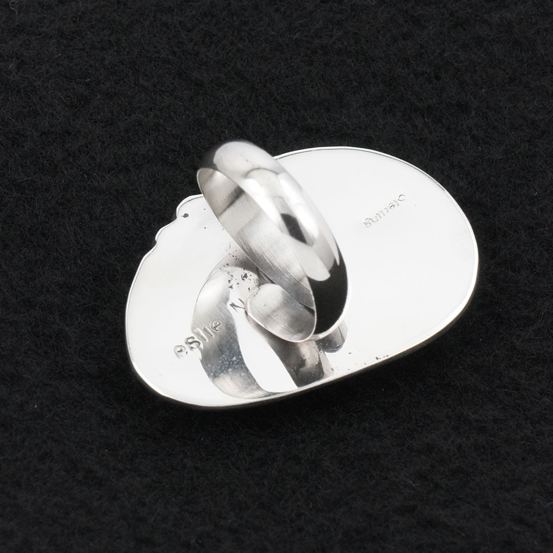 Leslie Nez Turquoise & Sterling Silver Ring Adjustable