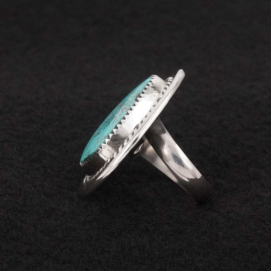 Leslie Nez Turquoise & Sterling Silver Ring Adjustable