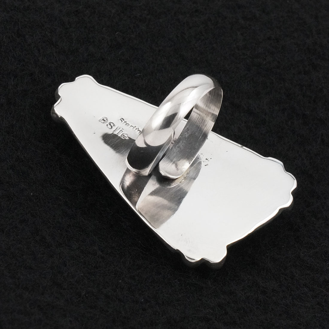 Leslie Nez Spiny Oyster & Sterling Silver Ring Adjustable