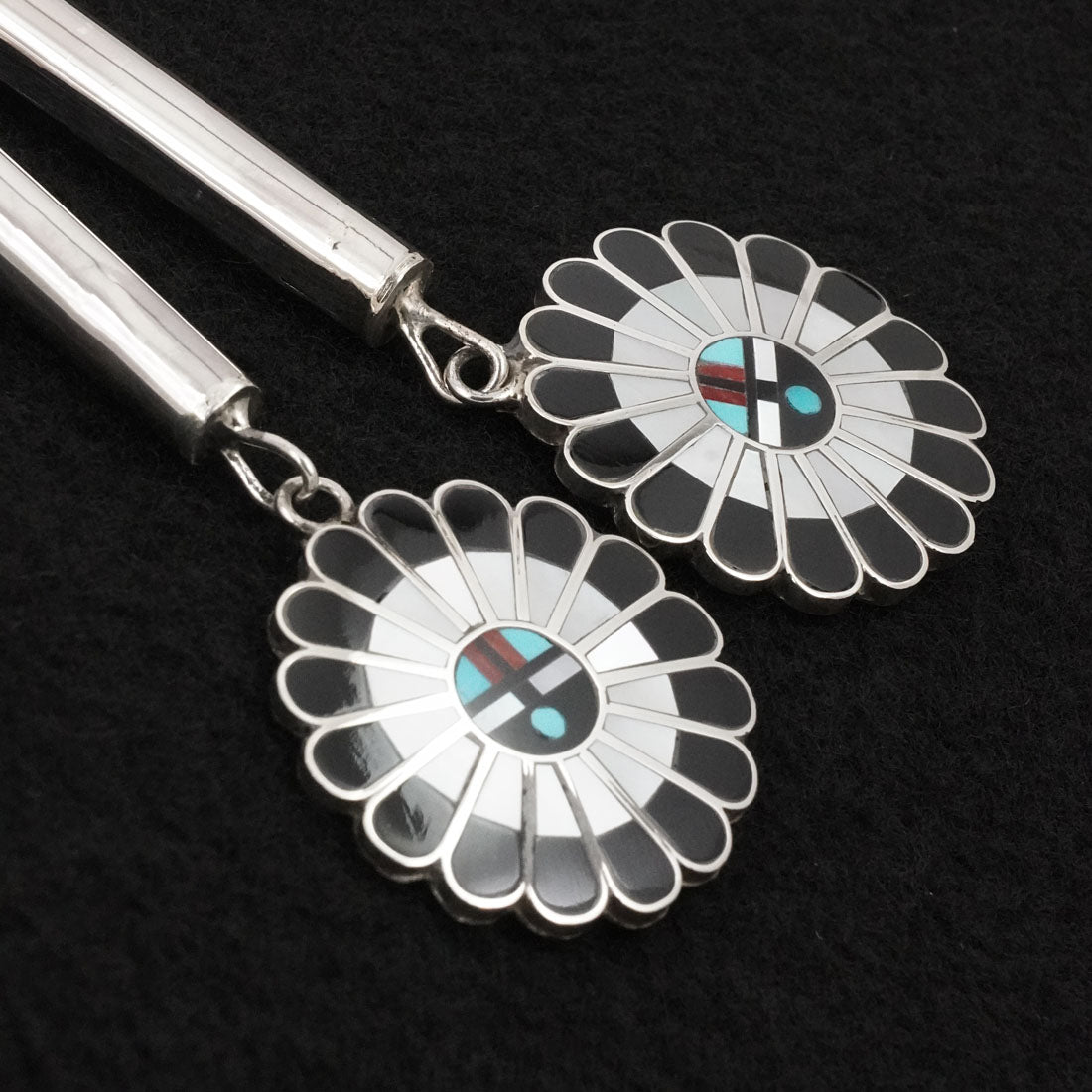 April Unkestine Multi-Stone & Sterling Silver Bolo Tie