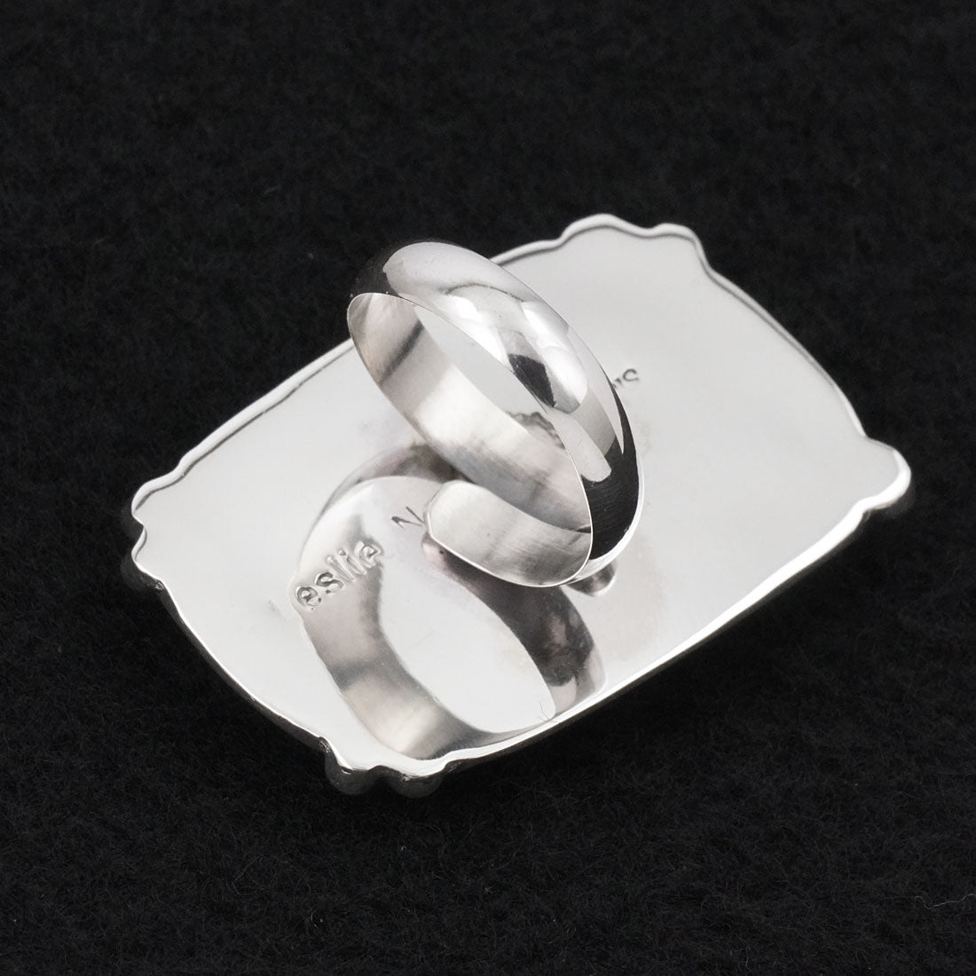 Leslie Nez Spiny Oyster & Sterling Silver Ring Adjustable