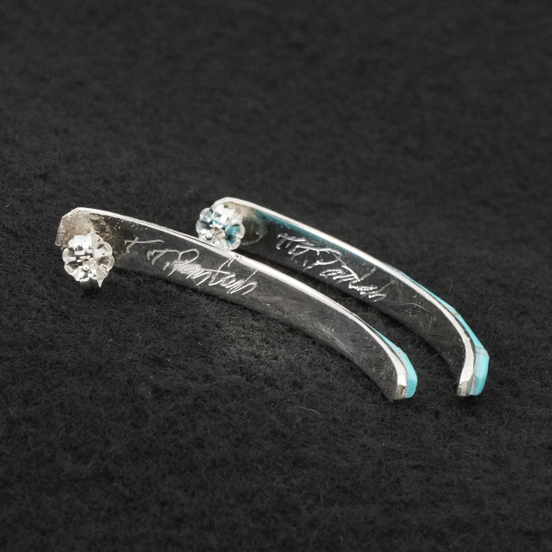 Terrance Panteah Turquoise & Sterling Silver Earrings