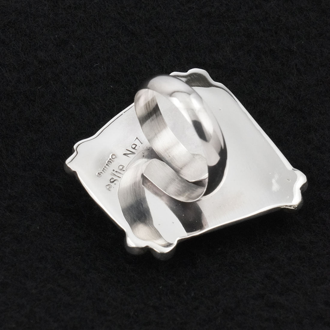 Leslie Nez Spiny Oyster & Sterling Silver Ring Adjustable