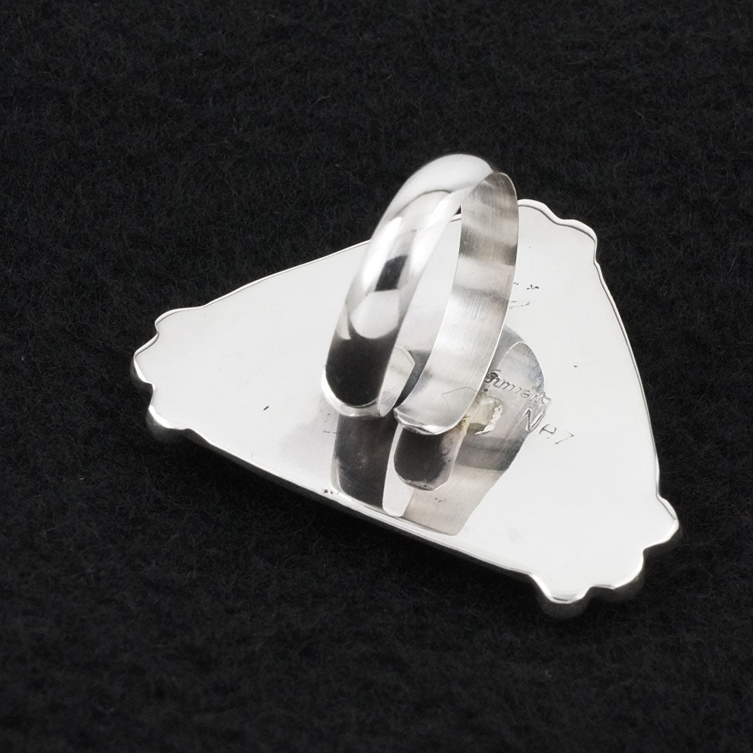 Leslie Nez Spiny Oyster & Sterling Silver Ring Adjustable
