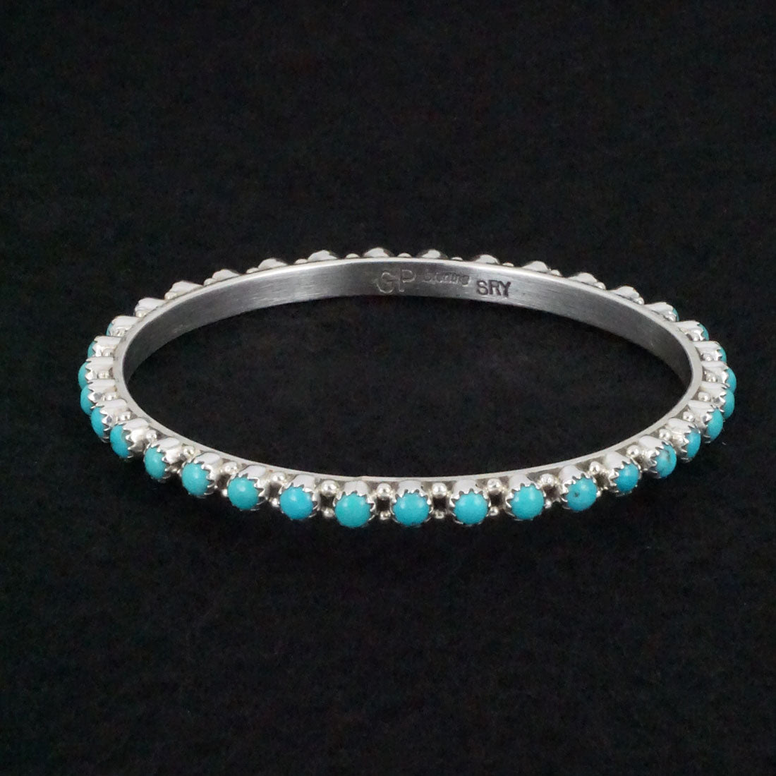 Gaynell Parker Turquoise & Sterling Silver Bangle Bracelet